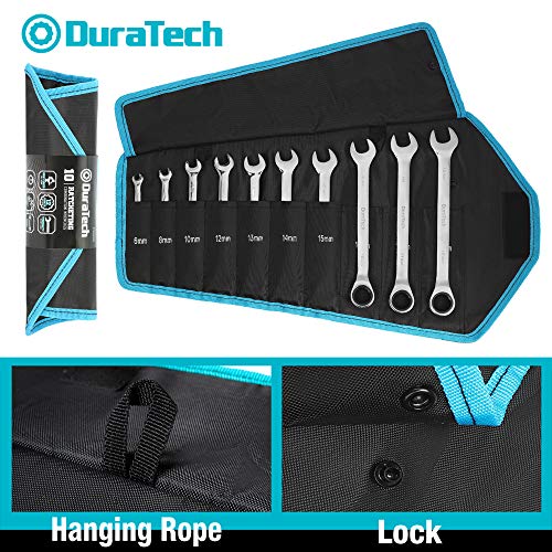 DURATECH 10-Piece Ratcheting Wrench Set, Metric, 6mm-18mm - size: 6.0-18.0mm