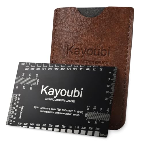 Kayoubi String Action Gauge, Height Ruler, Guitar Bass Luthier Setup Tool