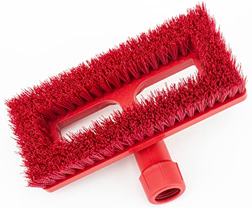 SPARTA 3638831EC05 Polyester Rectangle Scrub Brush, Floor Brush, Cleaning Brush With Swivel Head For Cleaning, 8 Inches, Red - color: Red