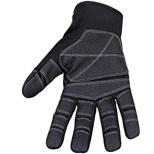 Youngstown Glove General Utility Plus Work Mechanic Gloves- Heavy Duty, Durable, Washable - Black - size: Medium