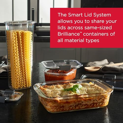 Rubbermaid Brilliance Glass Food Storage Containers, 3.2 Cup, Set of 4, BPA-Free, Leak-Proof, Clear - size: 3.2 Cup (8-Piece)