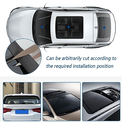 23Ft Car Weather Stripping,T-Shape Cuttable Car Windshield Trim Sunroof Seal with Self Adhesive,Waterproof Rubber Edge Trim for Cars Trucks SUVs (19mm/23Ft) - color: 19mm/23Ft