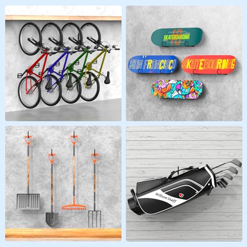 GURADESIGN 8-Pack Heavy Duty Bike Hook, Loading Capacity 100 LBS, 6 inch, Bike Hooks for Garage Wall and Garage Ceiling - style: 8-Piece