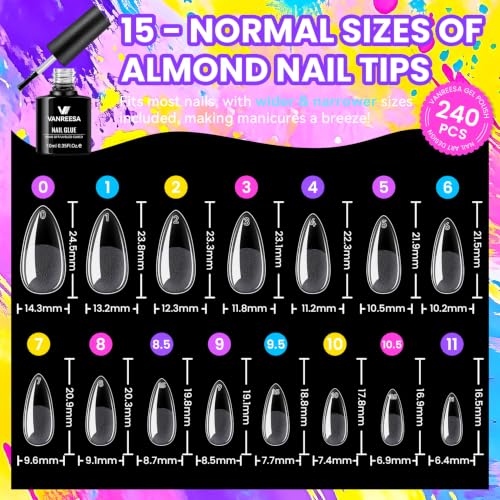 VANREESA 115Pcs Gel Nail Polish Kit with U V Light Nail Drill Almond Nail Tips -40 All Seasons Colors Gel Polish Set with 5Pcs Base Top Coat Gel Nail Kit for Beginners with Everything Gifts for Women - color: Everything Beginners Need