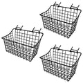 Pegboard Baskets With Hooks, 3 Pack Peg Board Wall Organizer Set (Black) - color: Black