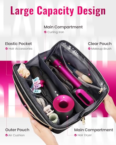 Mancro Hair Tools Travel Bag Compatible with Shark Flexstyle - color: Black, size: Standard