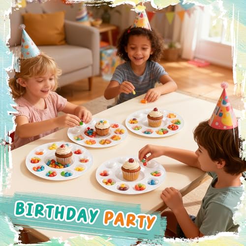 20PCS Paint Tray Palettes, Plastic Paint Palette, Watercolor Palettes Paint Trays for Kids