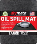 Drymate Oil Spill Mat (29" x 36"), Premium Absorbent Oil Pad, Reusable, Washable, Durable, Waterproof Backing Contains Liquids, Protects Garage Floor Surface (USA Made) - size: 2'5" x 3' (Rectangular)