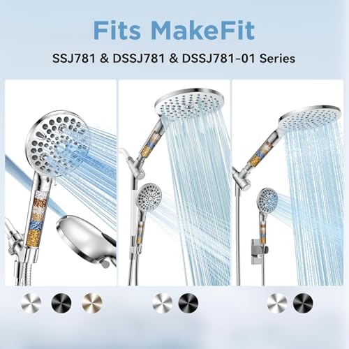 MakeFit Shower Head Filter Replacement Cartridge for SSJ781/DSSJ781/ DSSJ781-01/DSS1581 MakeFit Filtered Handheld Shower Head (1-PACK) - style: 1-PACK
