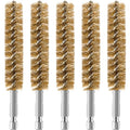 Geiserailie 5 Pieces Wire Bore Brush Drill Hex Shank, Copper - style: Copper