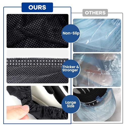 1000 Pack Disposable Shoe Covers, X-Large Non Slip Shoe Booties for Indoors, Non-Woven Boot Covers for Home Guests, Cleaning Crews, Contractors, Real Estate, Open House Floor Protection(500 Pairs)