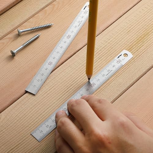 Mr. Pen- Machinist Ruler, 2 Pack, 150mm, Stainless Steel Imperial - style: 150 mm, 2 Pack