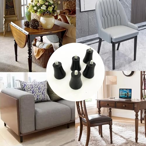 4 PCS 2" Height M8 Adjustable Furniture Legs Feet Pads - size: 2"