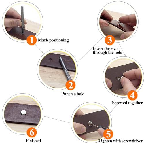 Chicago Screws Assorted Kit Bronze Leather Rivets Screw Rivets Slotted Phillip Head Book Binding Posts Nail Rivet Chicago Bolts for DIY Leather Craft Bookbinding (Bronze 3/16"x1/4"-125 Sets) - size: Bronze 3/16"x1/4"-125 sets