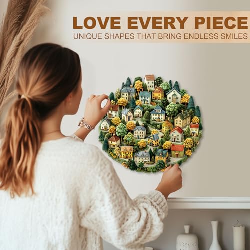 Wooden Puzzle for Adults-Beautiful Countryside Wood Jigsaw Puzzle-S-85 PCS - color: Beautiful Countryside, size: Small