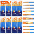 ESRICH 80PCS Paint Brushes, Paint Brush for Acrylic Painting - color: Blue, size: 80