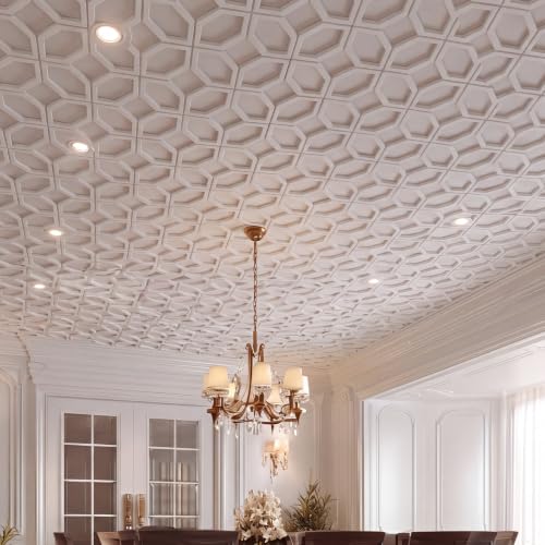 Yalikop 6 Pcs 3D 12 Inch Wall Panels Premade Wainscoting Kit, Cross Diamond - color: Cross Diamond
