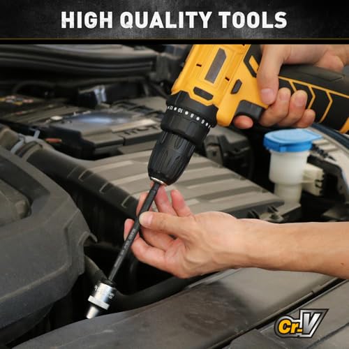 11-Piece Impact Socket Adapter Set, 1/4-Inch Hex Shank, 1/4" 3/8" 1/2" Impact Socket Driver Set, Drill Sockets Extension Bit, Sockets Driver Adapter, Drill Extension with Holder - style: Impact Socket Adapter Set