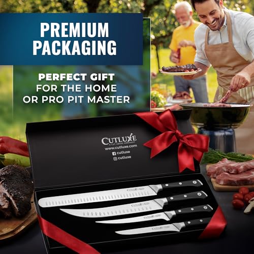 Cutluxe Butcher Knife Set, Brisket, Breaking, Boning & Fillet for Meat - size: 4 Pcs Brisket Knife Set