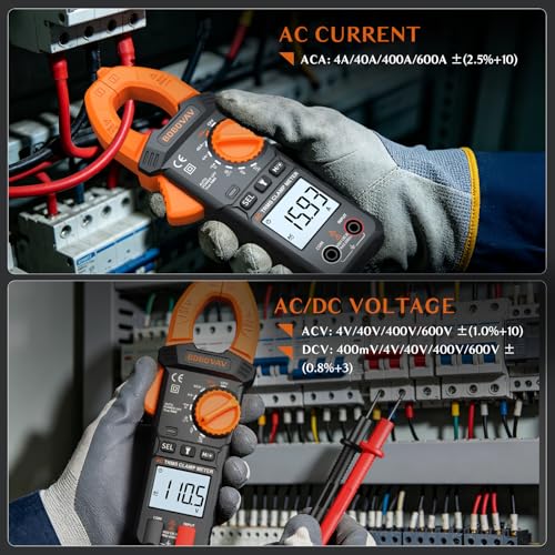 Digital Amp Clamp Meter Multimeter 4000 Counts,600A, AC/DC Voltage