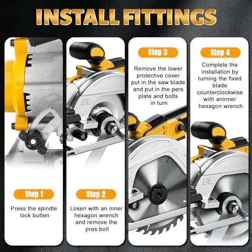 5-1/2 Inch Cordless Circular Saw for Dewalt 20V Battery