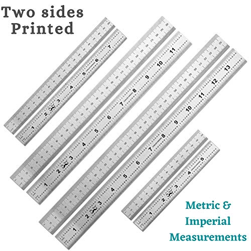 Mr. Pen- Machinist Ruler, 4 Pack, (6, 8, 12, 14 Inch) - style: 6, 8, 12, 14 inch