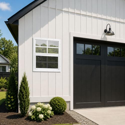 2 Pack Shed Windows, Chicken Coop Windows, 30" x 36" White - color: White, size: 30" x 36"