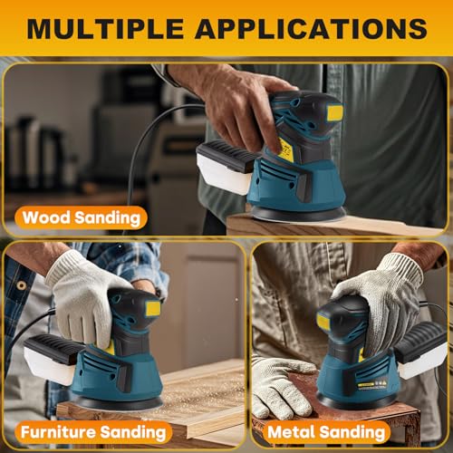 Enventor Orbital Sander with 6 Speeds, Dust Collection, 5 in, 3A Corded - size: 3A