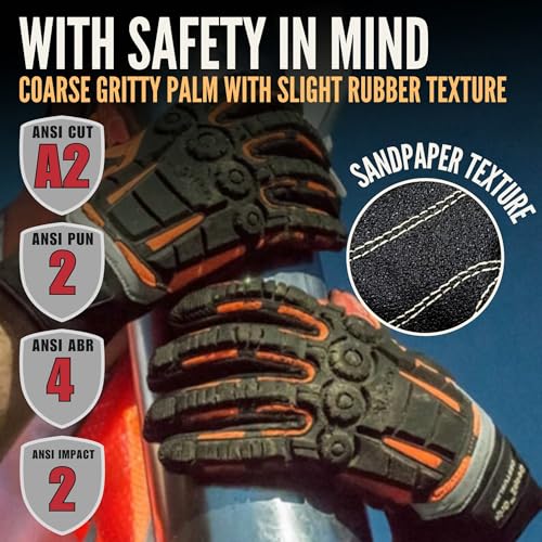 Cestus 5075, Winter Work Gloves for Cold Weather, Detachable Faux Fur Glove Liner Insulation, Impact Resistant Safety Gloves - size: X-Large