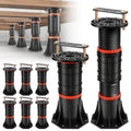 LOSCHEN 8 PCS Adjustable Bed Support Legs with Metal Fixing Accessories, 8.4-13.5 Inch，Heavy Duty Bed Frame Support Feet,Bed Support Reinforcement Parts Bed Slats Support Leg Bed Replacement Legs - size: 8.4-13.5 inch (8pcs)