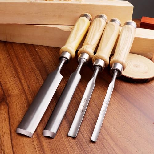 4-Piece Wood Chisel Set, 8mm 12mm 18mm 25mm