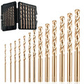 M35 Cobalt Drill Bit Set, 13-Piece, 1/16-1/4 Inch for Metal - size: 1/16-1/4 inch - 13 PCS - Right Hand