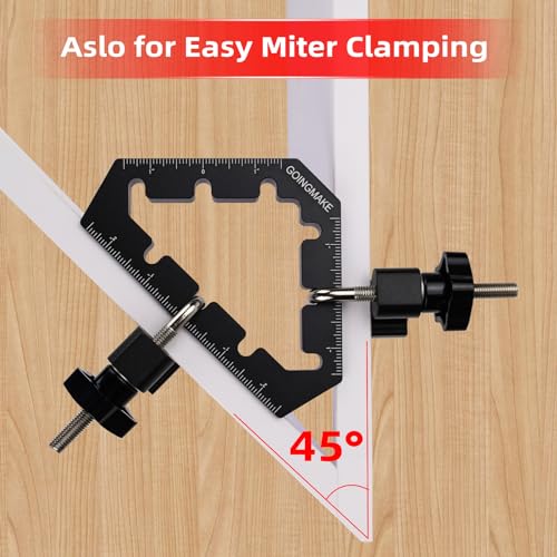 GOINGMAKE Corner Clamps for Woodworking Tools 45 and 90 Degree Clamps Aluminum Alloy Positioning Squares Right Angle Clamps Clamping Squares for Picture Frame Box Cabinets Drawers