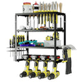 AZERPIAN Power Tool Organizer Heavy Duty Wall Mount Drill Tools Holder - size: 4 Slots 3Layers