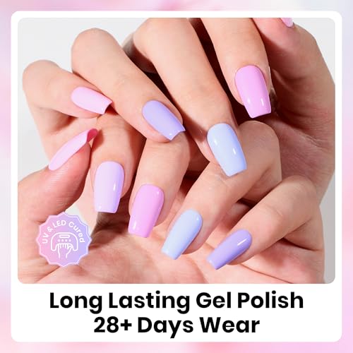 Beetles Purple Gel Polish Set, Floral Reverie Collection,6 Colors - color: Floral Reverie