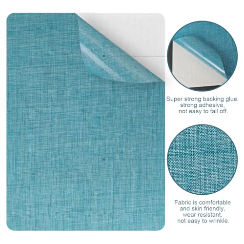 WILDREEDS 2 Pcs 8 x11 Inch Linen Repair Patches, Self-Adhesive Fabric Patch for Sofas, Couch, Furniture,Tote Bags, Car Seats (Blue) - color: Blue