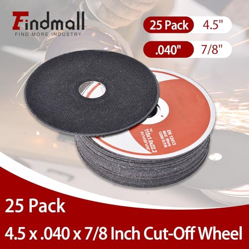 25 Pack 4.5" x.040 x7/8" Cut-Off Wheel - Metal & Stainless Steel Cutting Discs - size: 25pcs 4-1/2"*0.040"*7/8"