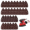 30 PCS Sander Replacement Pad Compatible with Skil, Detail Sander Sandpaper 60/80/120/240 Grits Mixed, Sanders Sandpaper with Hook and Loop Back, for Mouse Detail Sanders, 11-Hole Design