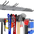 Garage Tool Organizer Wall Mount 66 inches with 13 Adjustable Heavy-Duty Hooks, Garage Organization, Garden Tool Storage Rack, Yard, and Shed, Holds Up to 520 lbs (Grey) - size: 66" | 4 Panels + 13 Hooks