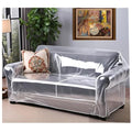 Evelots Clear Vinyl Loveseat Cover, Spill-Resistant 2-Seat Sofa Protector - size: Loveseat