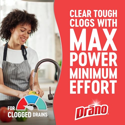 Drano Max Gel Drain Clog Remover & Cleaner, Safe for All Pipes/Septic, 32oz - size: 32 Fl Oz (Pack of 1)