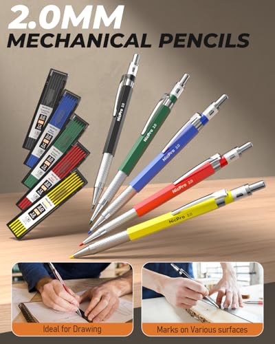Nicpro 27 Pack Carpenter Pencils for Woodworking - size: 1 Count (Pack of 27)