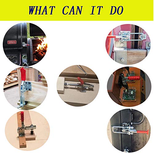 Small Quick Release Horizontal Toggle Clamp 201A Hand Tool 60 lbs / 27kg (201-8PACK) - style: 201-8PACK