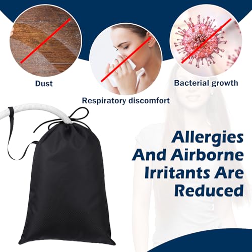 Huhumy 2 Packs Respirator Mask Covers Reusable Storage Bag with Strap Black Portable Respirator Travel Bag Keeps Your Mask Clean Accessory for Travel, Home Storage