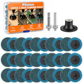 30 Pcs Quick Change Surface Prep Discs, 2 Inch(Coarse to Extra Fine) Aluminium Oxide Nylon Roll Lock Sanding Discs, with 1/4" Round & Hex Shank, for Die Grinder, Grinding, Polishing - color: Blue 30 PCS