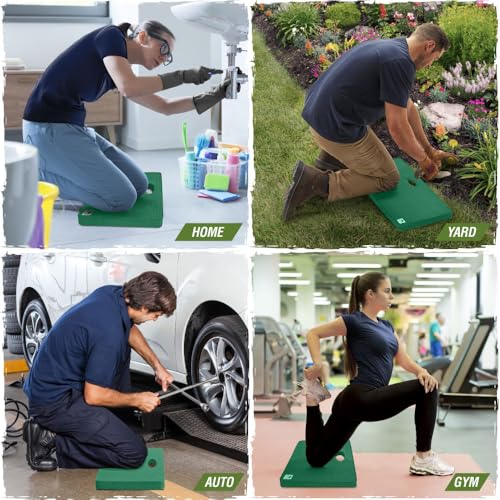 RUGGED RHINO Extra Thick Foam Kneeling Pad for Gardening, Pine Green - color: Pine Green