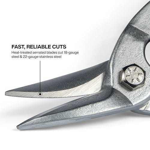 Klein Tools 120AVSKIT Aviation Snip Set, Left, Right, Straight Cut, Metal Shears with Forged Steel Blade, 3-Piece - style: 3-Piece Kit