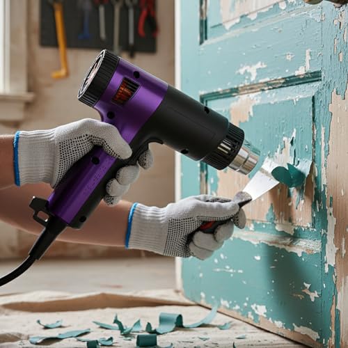 1800W Heat Gun (122℉-1202℉) with 4 Nozzles & Temp Control