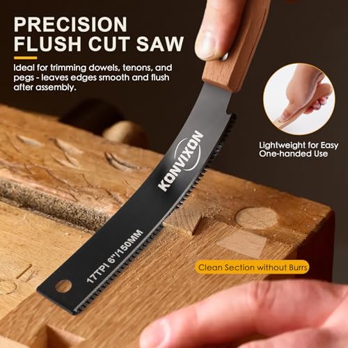5PCS Hand Saw Set, SK5 Steel Blade, Hardened Teeth, Teflon Coating