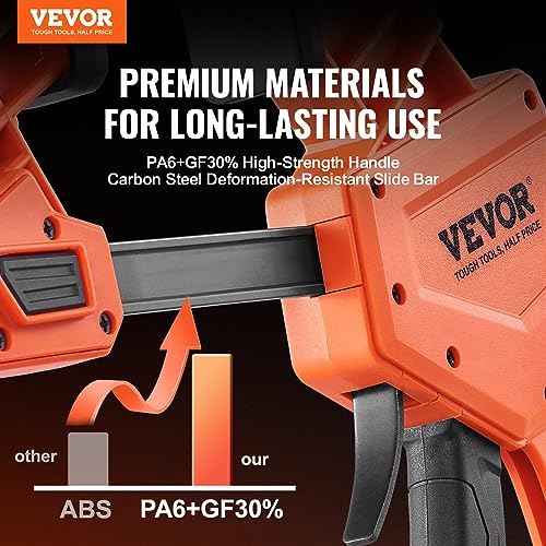VEVOR Bar Clamps for Woodworking, 2-Pack 24" One-Handed Clamp/Spreader, Quick-Change F Clamp with 300 lbs Load Limit, High-strength Plastic and Carbon Steel, Wood Clamps for Woodworking Metal Working - size: 24"(2 Pack), style: Quick Grip